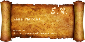 Sass Marcell névjegykártya