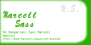 marcell sass business card